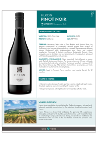 Pinot Noir 2022 Product Sheet