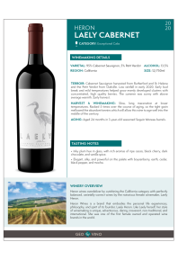 LAELY Cabernet 2020 Product Sheet