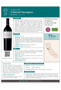 Cabernet Sauvignon 2021 Product Sheet