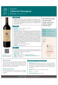 Cabernet Sauvignon 2021 Product Sheet
