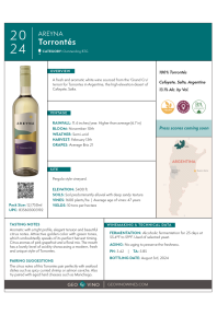 Torrontes 2024 Product Sheet