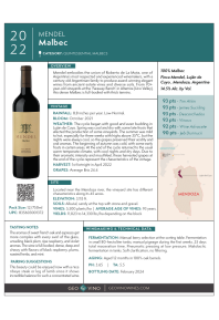 Malbec 2022 Product Sheet