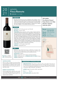 Finca Remota 2021 Product Sheet