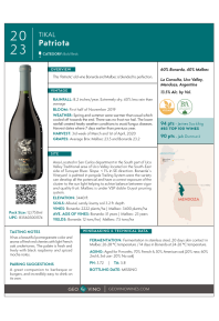 Patriota 2023 Product Sheet