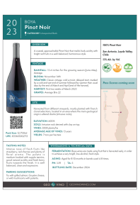 Pinot Noir 2020 Product Sheet