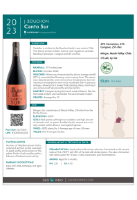 Canto Sur 2023 Product Sheet