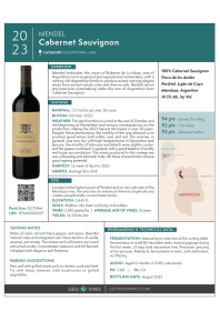 Cabernet Sauvignon 2023 Product Sheet
