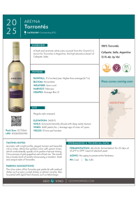Torrontes 2025 Product Sheet