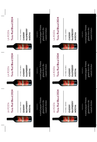 Tinto Red Blend 2024 Shelf Talker
