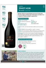 Pinot Noir 2021 Product Sheet