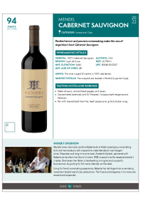 Cabernet Sauvignon 2022 Product Sheet