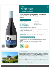 Pinot Noir 2021 Product Sheet