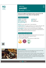 Malbec 2022 Product Sheet