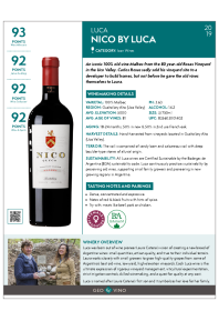 Nico by Luca 2019 Product Sheet