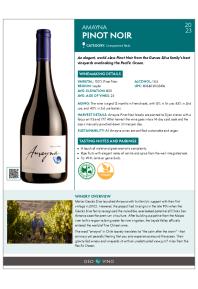 Pinot Noir 2023 Product Sheet
