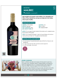 Malbec 2024 Product Sheet
