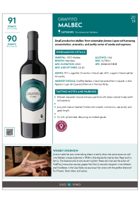 Malbec 2019 Product Sheet