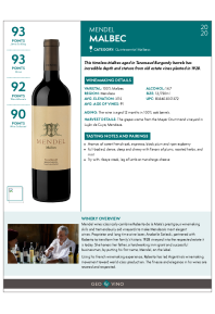Malbec 2020 Product Sheet