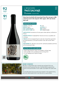 Pais Salvaje 2020 Product Sheet