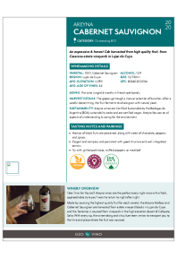 Cabernet Sauvignon 2020 Product Sheet