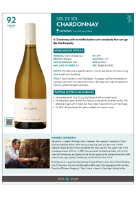 Chardonnay 2021 Product Sheet