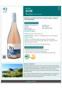 Rosé 2022 Product Sheet
