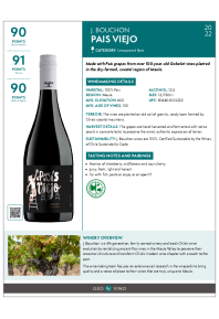 Pais Viejo 2022 Product Sheet
