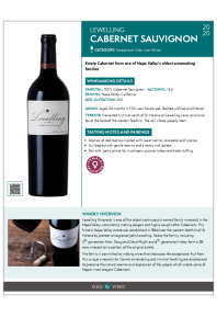 Cabernet Sauvignon 2020 Product Sheet